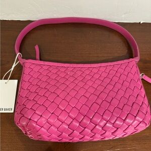 Walter Baker Fuchsia Woven Shoulder Bag